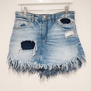 Zara Denim Skort size 4 EUR 36